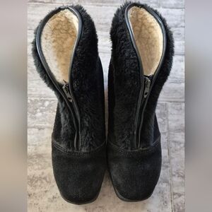 Cozy Black Faux Fur Women's Winter Boots